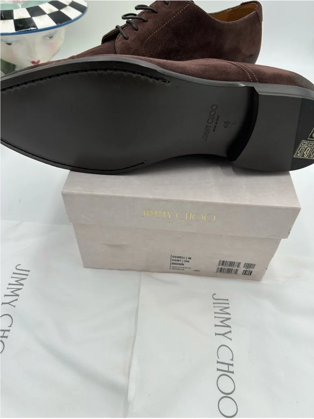 Men’s Jimmy Choo cap toe burnished Oxford size 46 made in Italy